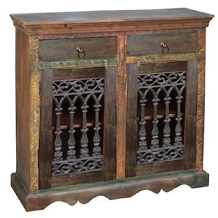 Ashoka Traditional Cast Iron 2-Drawer 2-Door Server